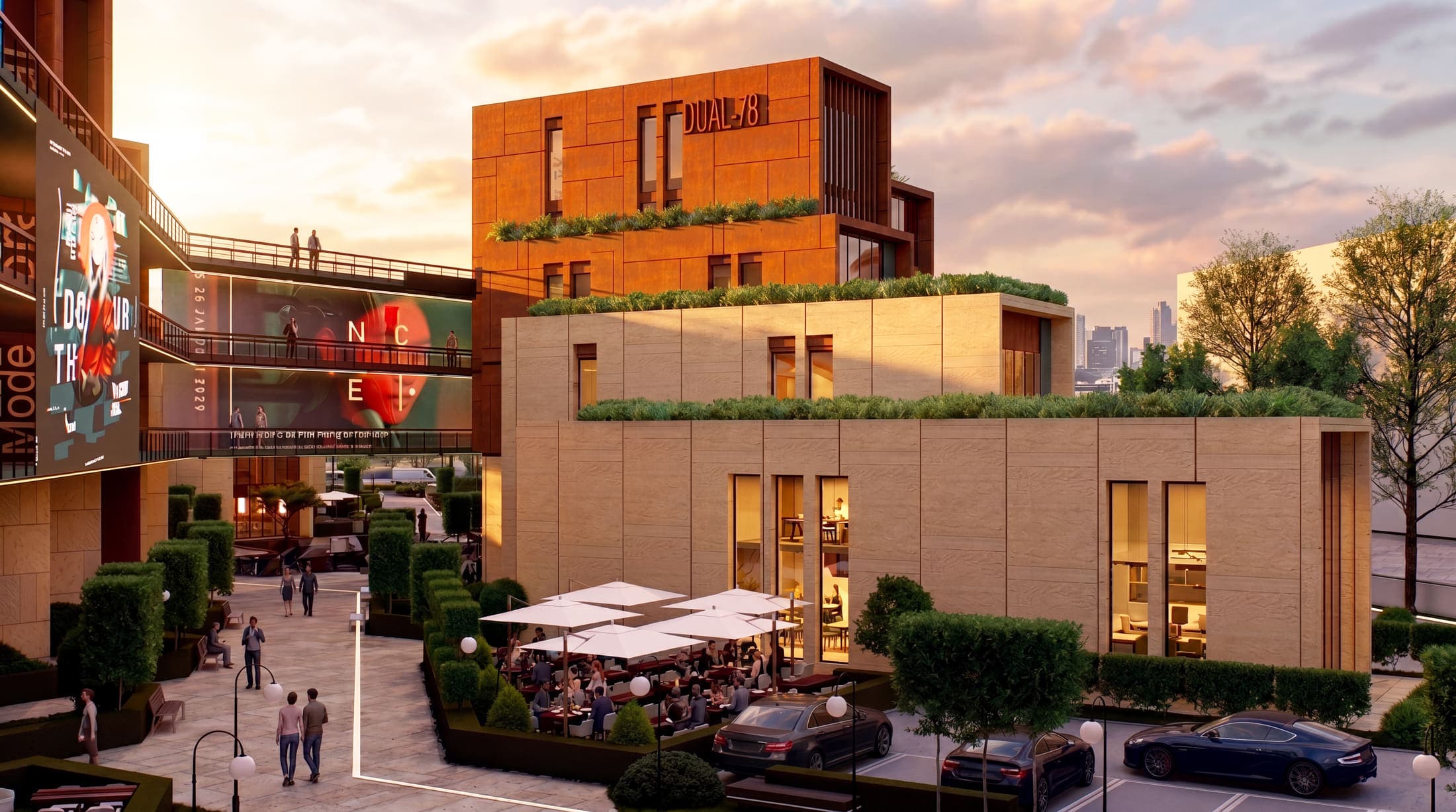 Çatı terası ve kafe